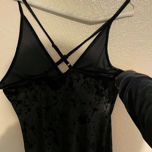 Black velvet dress